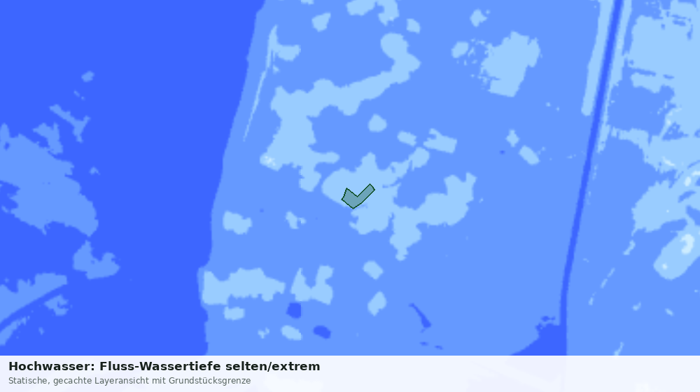 Statische Kartenansicht: Hochwasser: Fluss-Wassertiefe selten/extrem