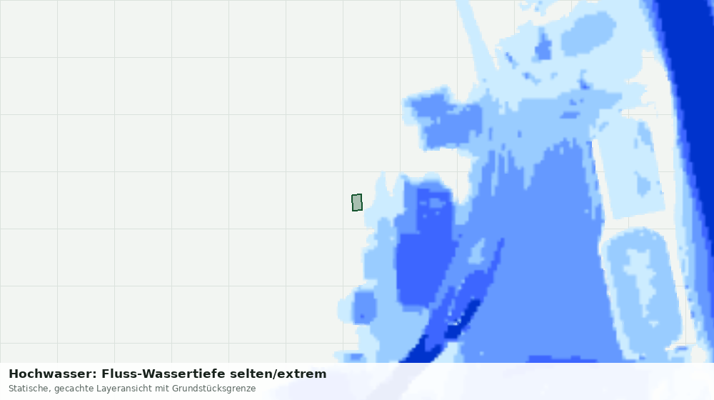 Statische Kartenansicht: Hochwasser: Fluss-Wassertiefe selten/extrem