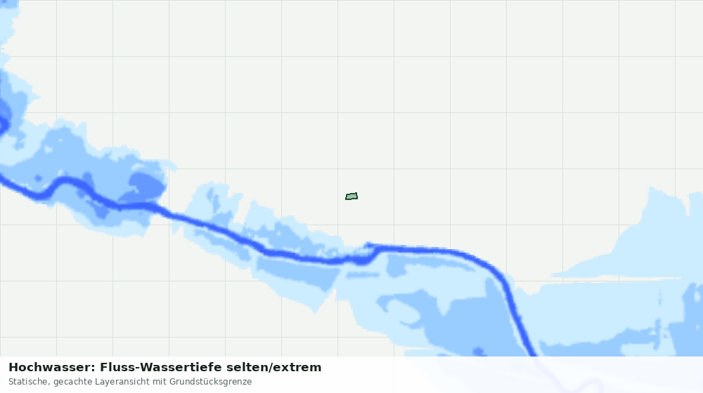 Statische Kartenansicht: Hochwasser: Fluss-Wassertiefe selten/extrem