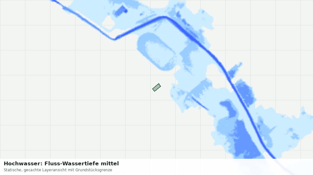 Statische Kartenansicht: Hochwasser: Fluss-Wassertiefe mittel