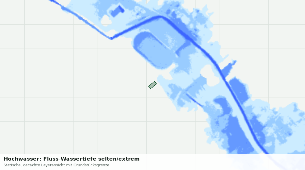 Statische Kartenansicht: Hochwasser: Fluss-Wassertiefe selten/extrem