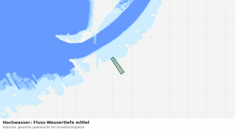 Statische Kartenansicht: Hochwasser: Fluss-Wassertiefe mittel
