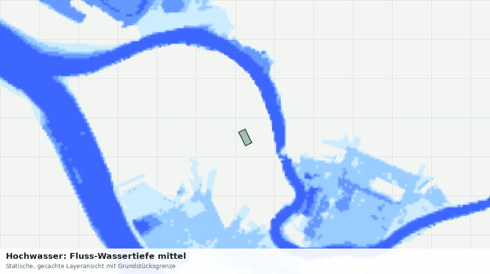 Statische Kartenansicht: Hochwasser: Fluss-Wassertiefe mittel