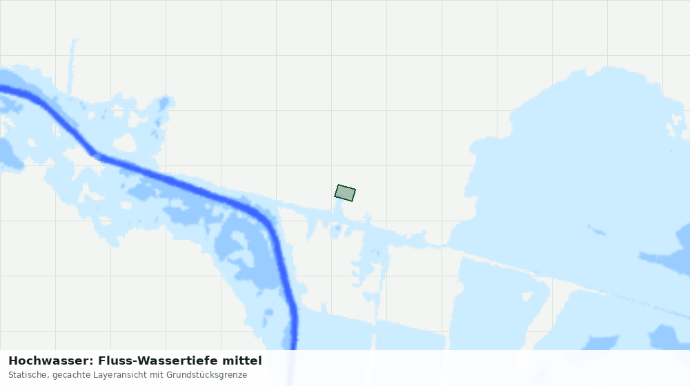 Statische Kartenansicht: Hochwasser: Fluss-Wassertiefe mittel