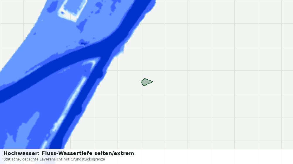 Statische Kartenansicht: Hochwasser: Fluss-Wassertiefe selten/extrem