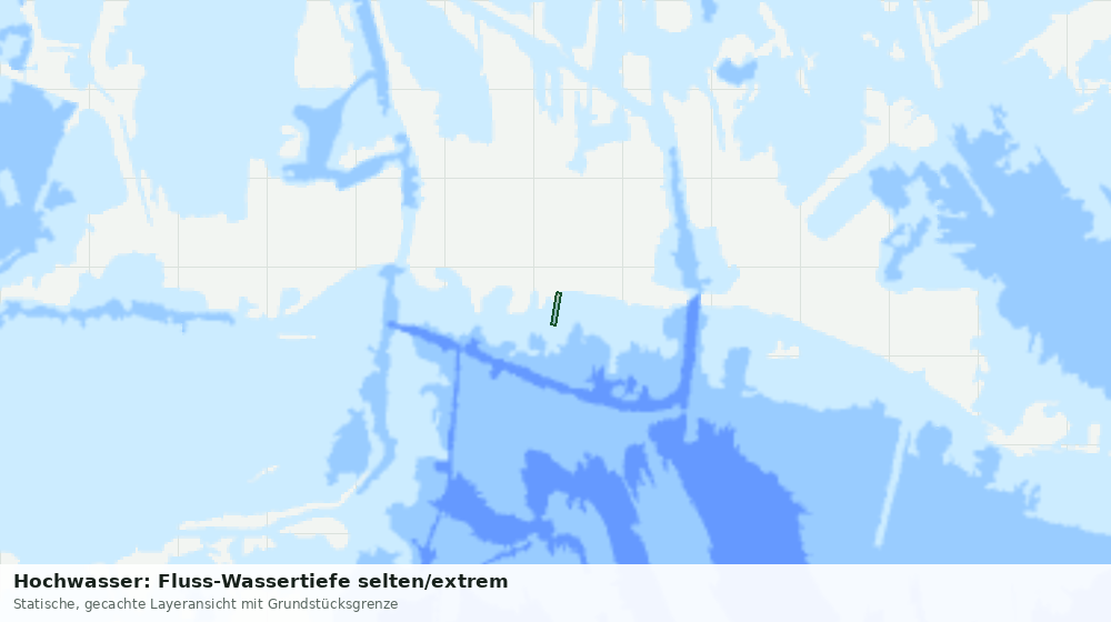 Statische Kartenansicht: Hochwasser: Fluss-Wassertiefe selten/extrem