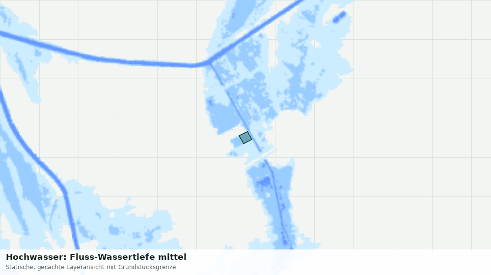 Statische Kartenansicht: Hochwasser: Fluss-Wassertiefe mittel