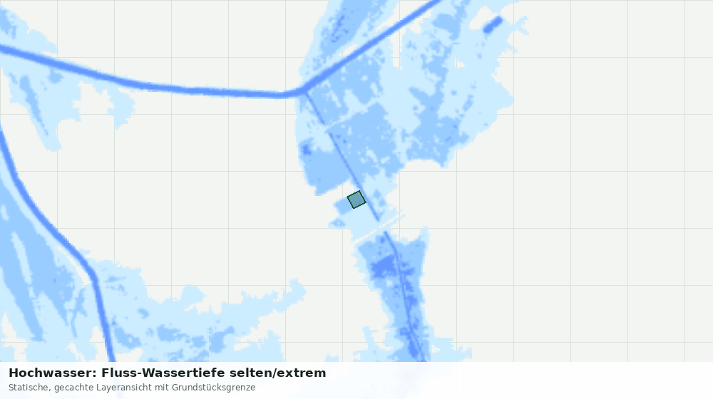 Statische Kartenansicht: Hochwasser: Fluss-Wassertiefe selten/extrem