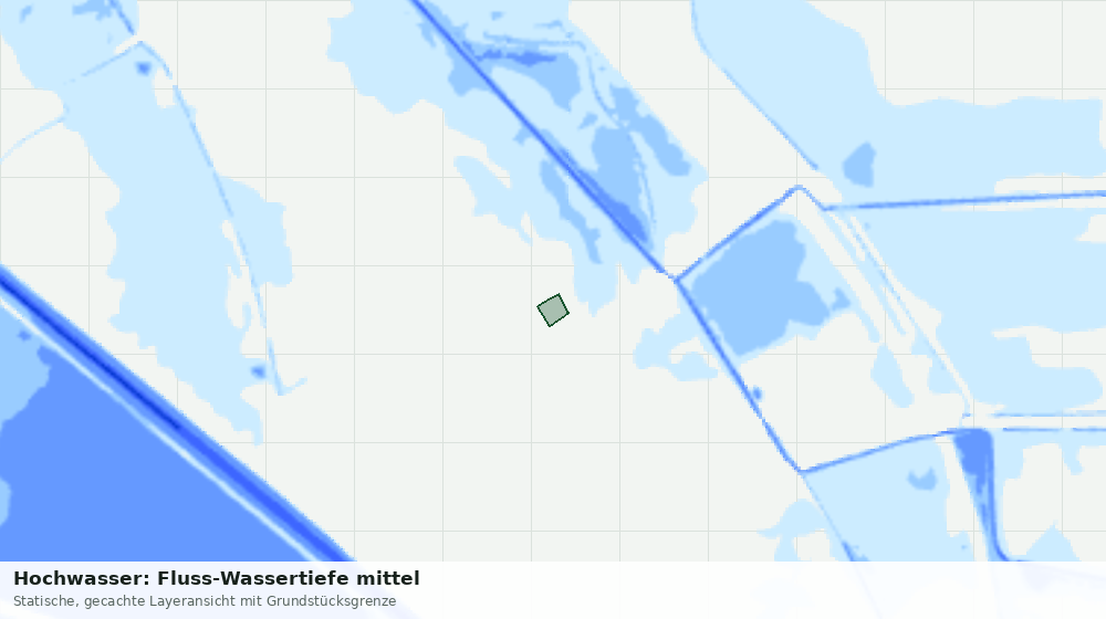 Statische Kartenansicht: Hochwasser: Fluss-Wassertiefe mittel