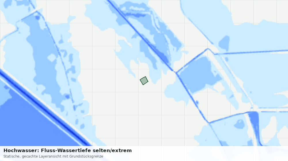 Statische Kartenansicht: Hochwasser: Fluss-Wassertiefe selten/extrem