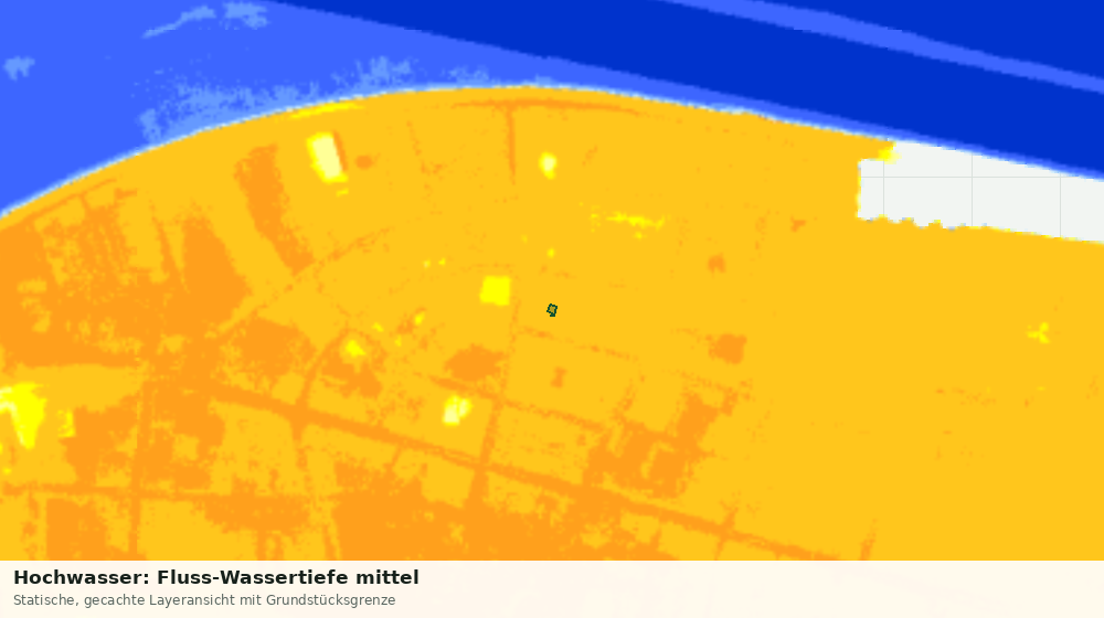 Statische Kartenansicht: Hochwasser: Fluss-Wassertiefe mittel