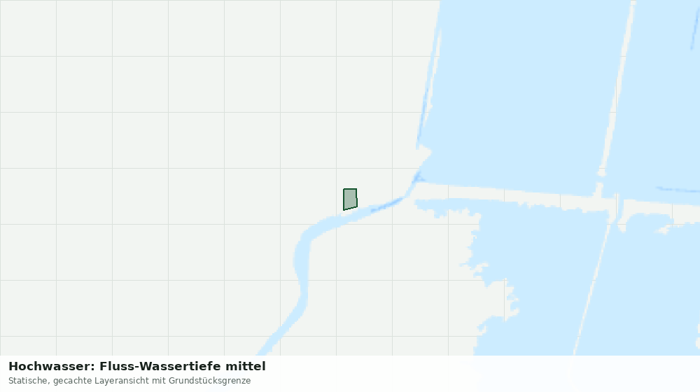 Statische Kartenansicht: Hochwasser: Fluss-Wassertiefe mittel