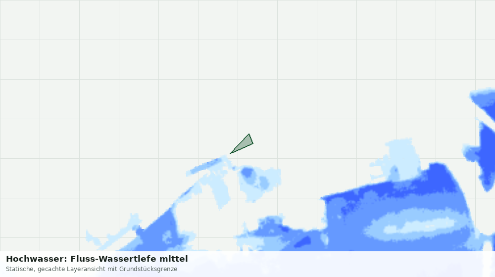 Statische Kartenansicht: Hochwasser: Fluss-Wassertiefe mittel