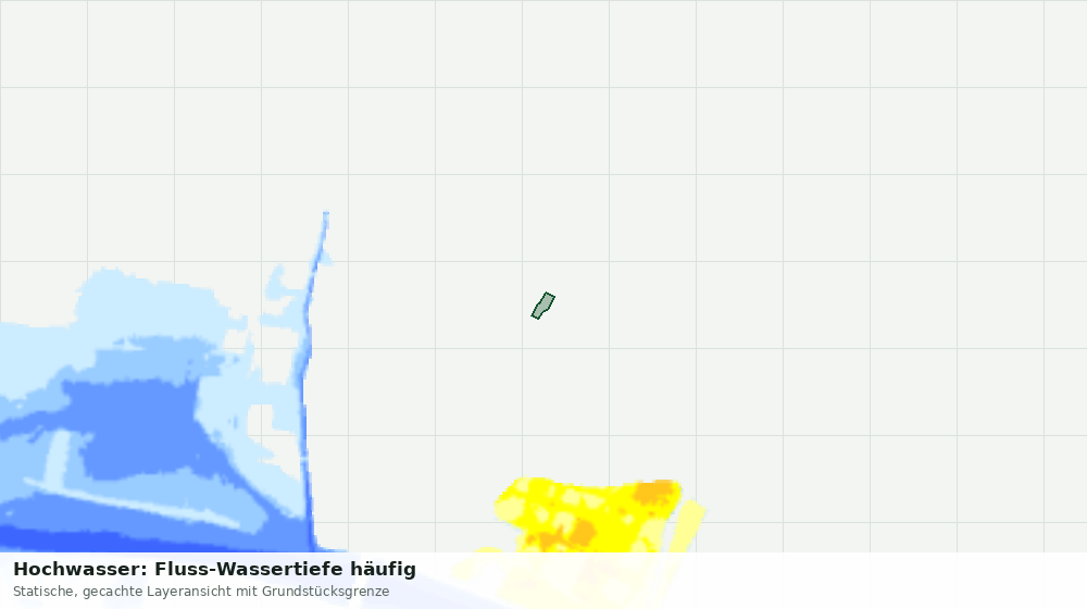 Statische Kartenansicht: Hochwasser: Fluss-Wassertiefe häufig