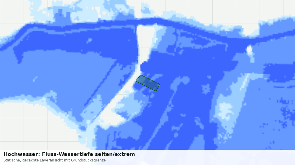 Statische Kartenansicht: Hochwasser: Fluss-Wassertiefe selten/extrem