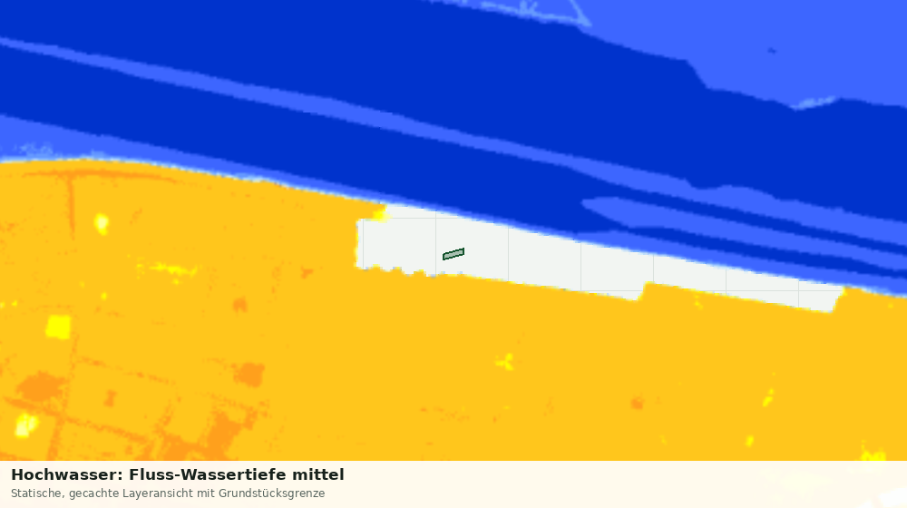 Statische Kartenansicht: Hochwasser: Fluss-Wassertiefe mittel