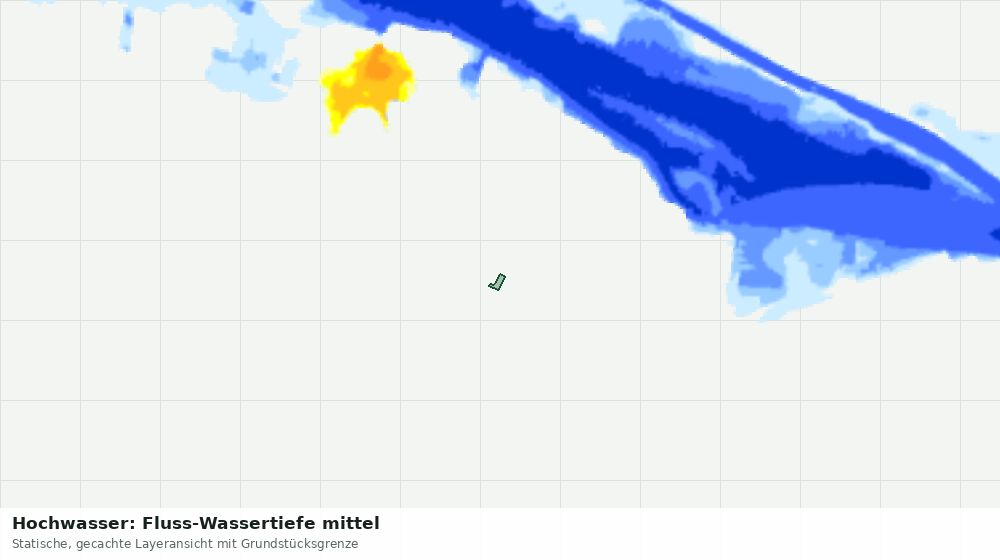 Statische Kartenansicht: Hochwasser: Fluss-Wassertiefe mittel