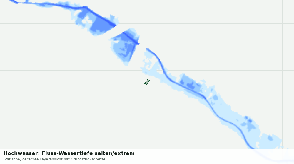 Statische Kartenansicht: Hochwasser: Fluss-Wassertiefe selten/extrem