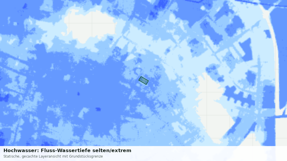 Statische Kartenansicht: Hochwasser: Fluss-Wassertiefe selten/extrem