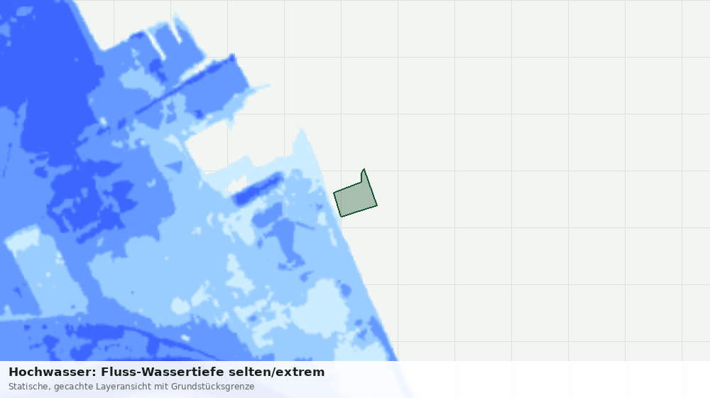 Statische Kartenansicht: Hochwasser: Fluss-Wassertiefe selten/extrem