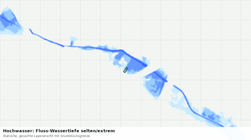 Statische Kartenansicht: Hochwasser: Fluss-Wassertiefe selten/extrem
