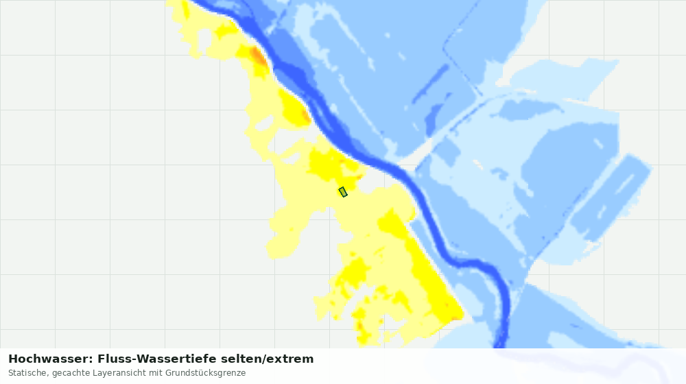 Statische Kartenansicht: Hochwasser: Fluss-Wassertiefe selten/extrem