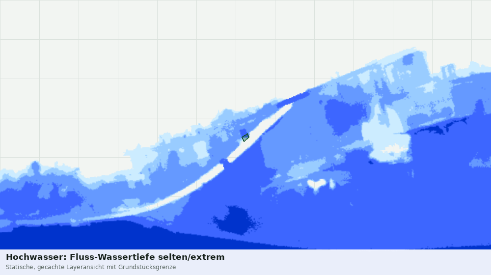 Statische Kartenansicht: Hochwasser: Fluss-Wassertiefe selten/extrem