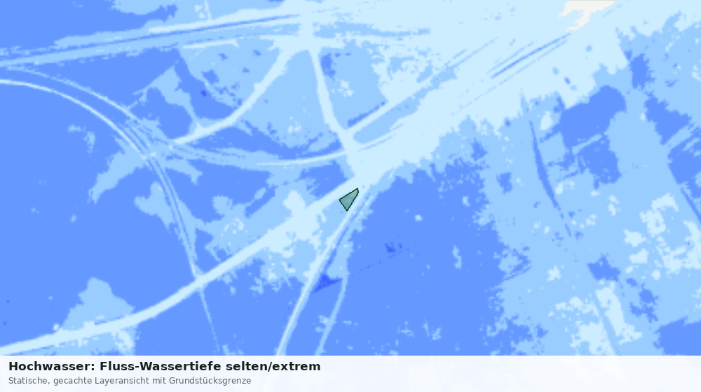 Statische Kartenansicht: Hochwasser: Fluss-Wassertiefe selten/extrem