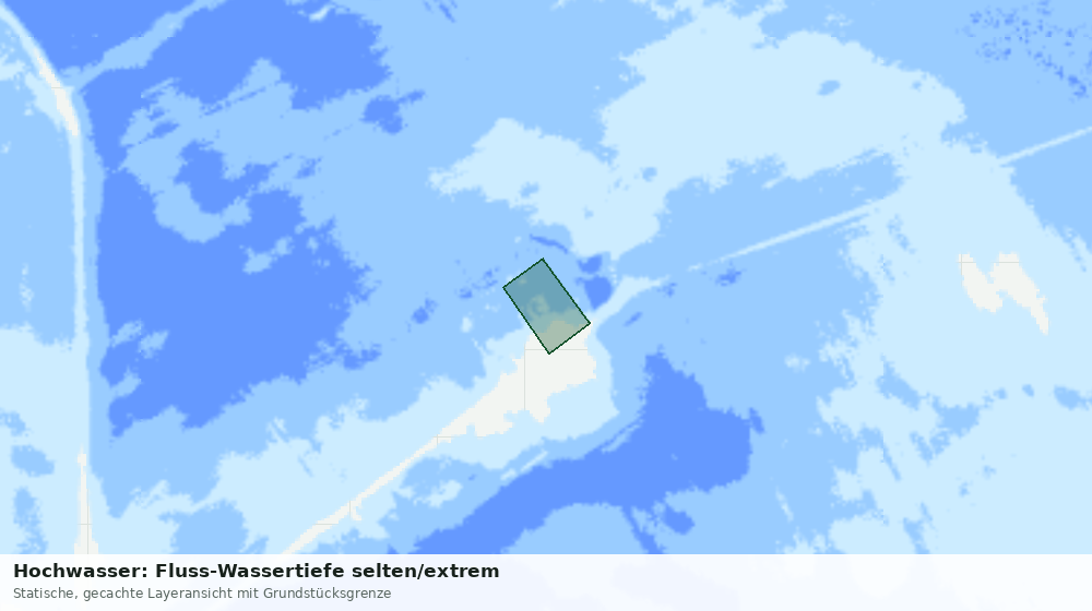 Statische Kartenansicht: Hochwasser: Fluss-Wassertiefe selten/extrem