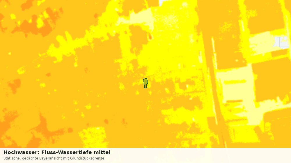 Statische Kartenansicht: Hochwasser: Fluss-Wassertiefe mittel