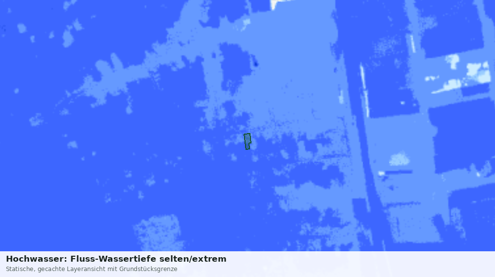 Statische Kartenansicht: Hochwasser: Fluss-Wassertiefe selten/extrem