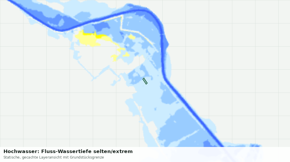 Statische Kartenansicht: Hochwasser: Fluss-Wassertiefe selten/extrem