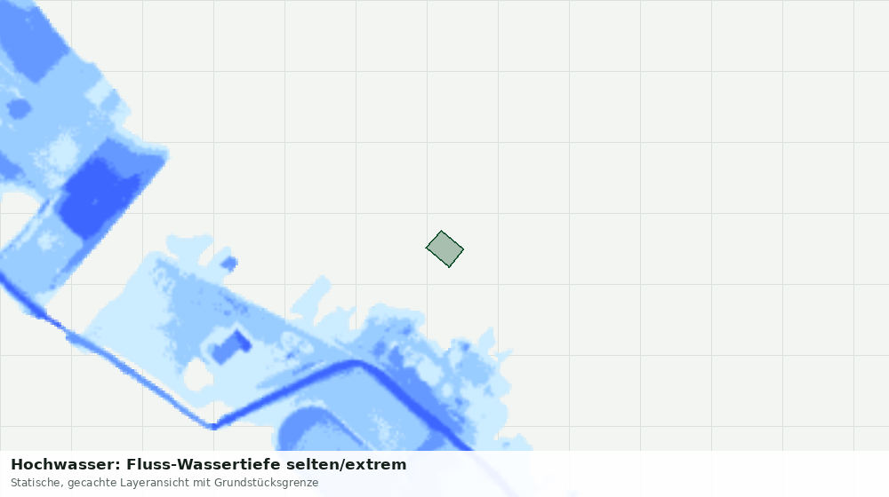 Statische Kartenansicht: Hochwasser: Fluss-Wassertiefe selten/extrem