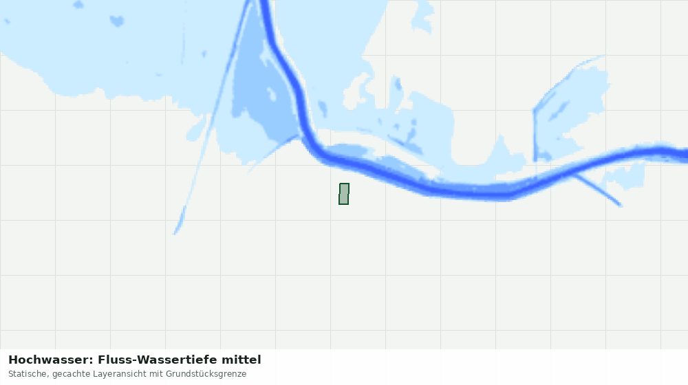 Statische Kartenansicht: Hochwasser: Fluss-Wassertiefe mittel