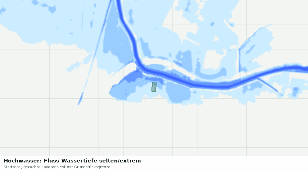 Statische Kartenansicht: Hochwasser: Fluss-Wassertiefe selten/extrem