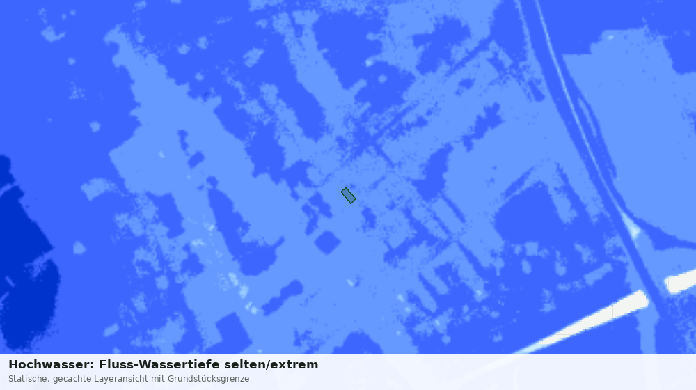 Statische Kartenansicht: Hochwasser: Fluss-Wassertiefe selten/extrem