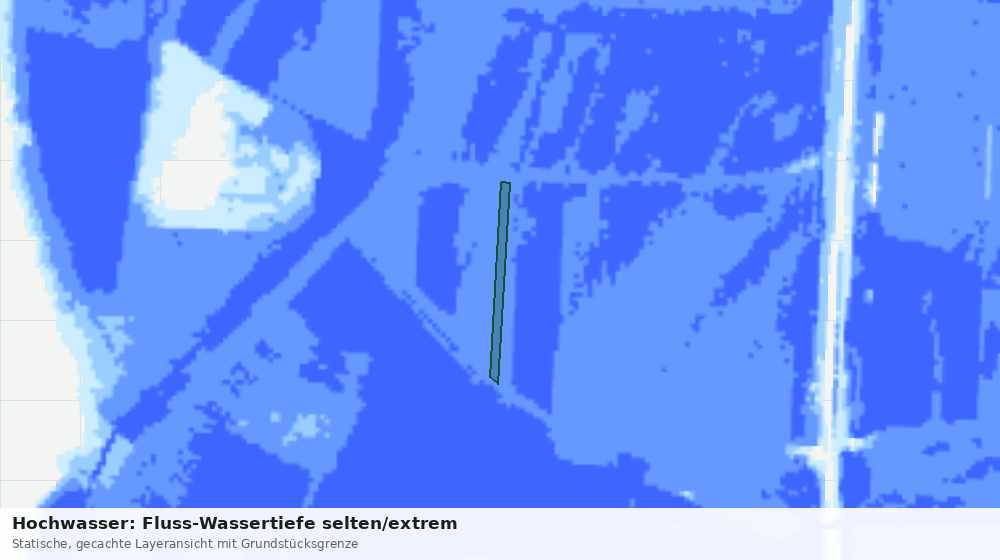 Statische Kartenansicht: Hochwasser: Fluss-Wassertiefe selten/extrem
