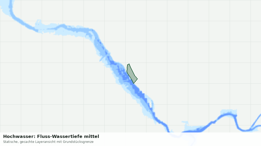 Statische Kartenansicht: Hochwasser: Fluss-Wassertiefe mittel