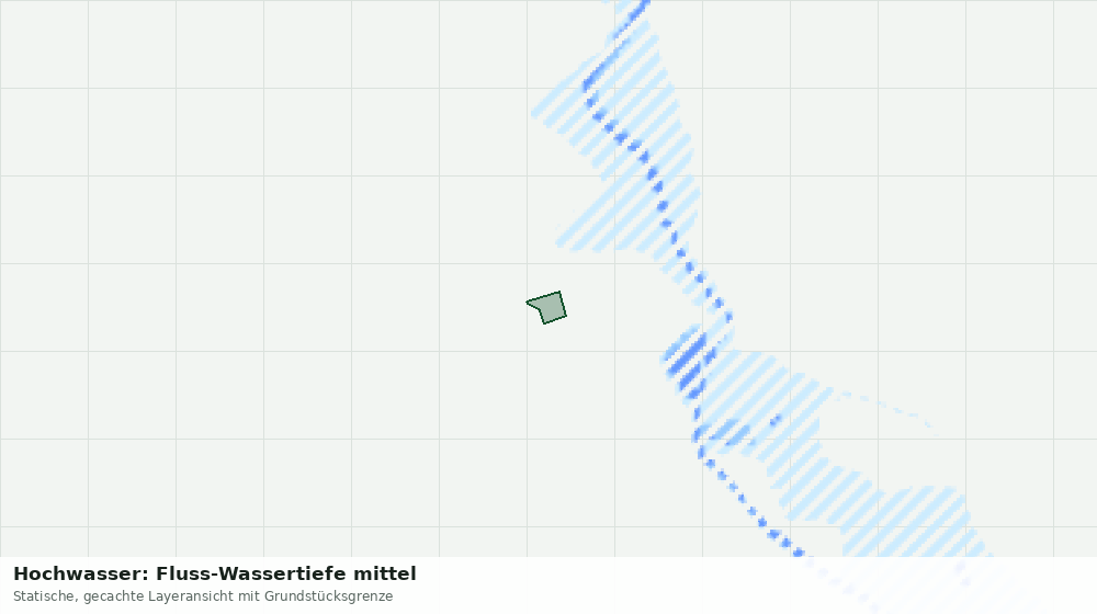 Statische Kartenansicht: Hochwasser: Fluss-Wassertiefe mittel