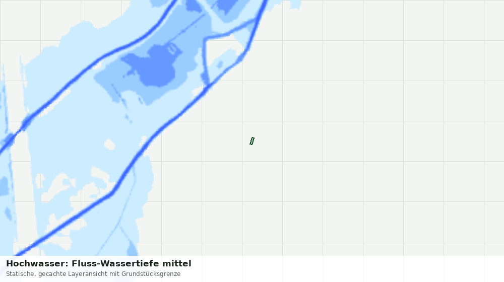 Statische Kartenansicht: Hochwasser: Fluss-Wassertiefe mittel