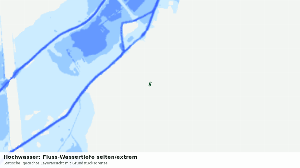 Statische Kartenansicht: Hochwasser: Fluss-Wassertiefe selten/extrem