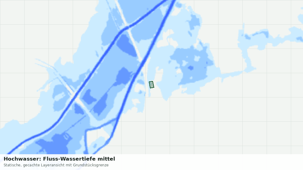 Statische Kartenansicht: Hochwasser: Fluss-Wassertiefe mittel
