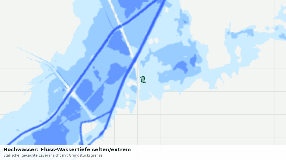 Statische Kartenansicht: Hochwasser: Fluss-Wassertiefe selten/extrem