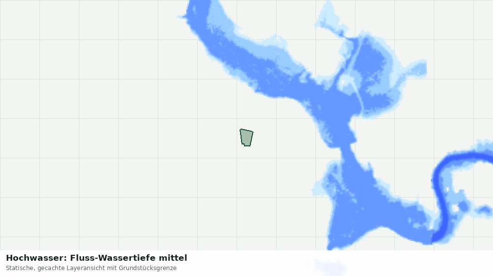 Statische Kartenansicht: Hochwasser: Fluss-Wassertiefe mittel