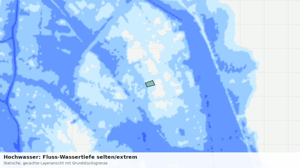 Statische Kartenansicht: Hochwasser: Fluss-Wassertiefe selten/extrem