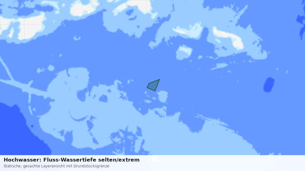 Statische Kartenansicht: Hochwasser: Fluss-Wassertiefe selten/extrem