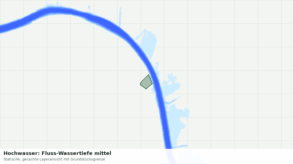 Statische Kartenansicht: Hochwasser: Fluss-Wassertiefe mittel