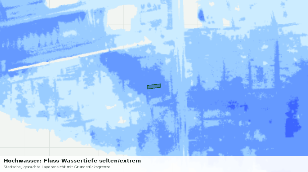Statische Kartenansicht: Hochwasser: Fluss-Wassertiefe selten/extrem