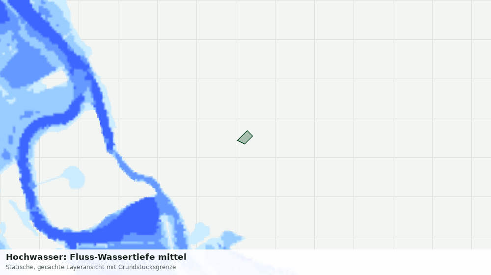 Statische Kartenansicht: Hochwasser: Fluss-Wassertiefe mittel