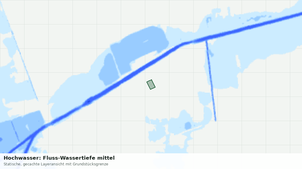 Statische Kartenansicht: Hochwasser: Fluss-Wassertiefe mittel